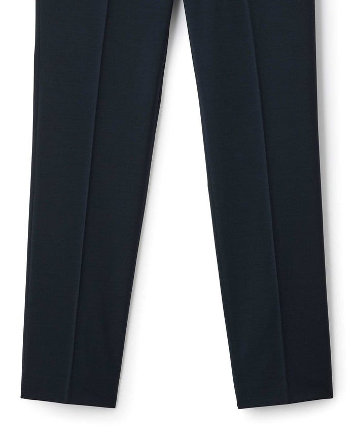 Dark Navy Wool Blend Tailored Trousers