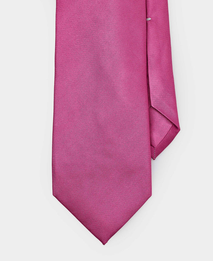 Men's Dark Pink Seven Fold Silk Tie