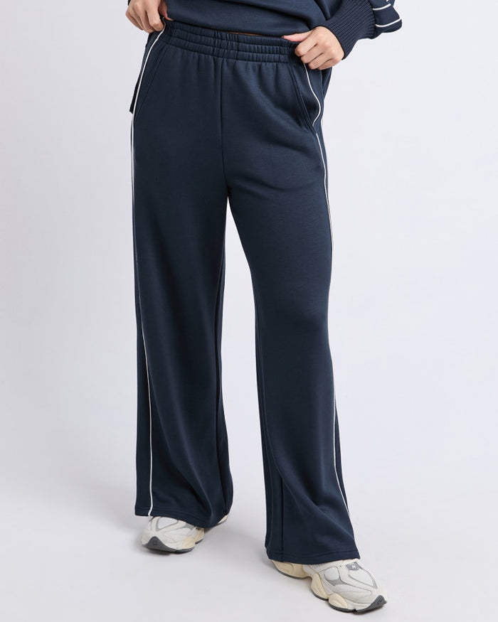 Foxwood Women's Navy Tracksuit Deluxe Pant with White Piping | Gretel Lane