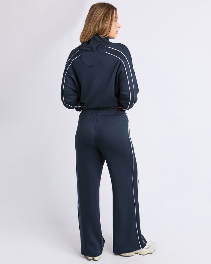 Foxwood Women's Navy Tracksuit Deluxe Pant with White Piping | Gretel Lane