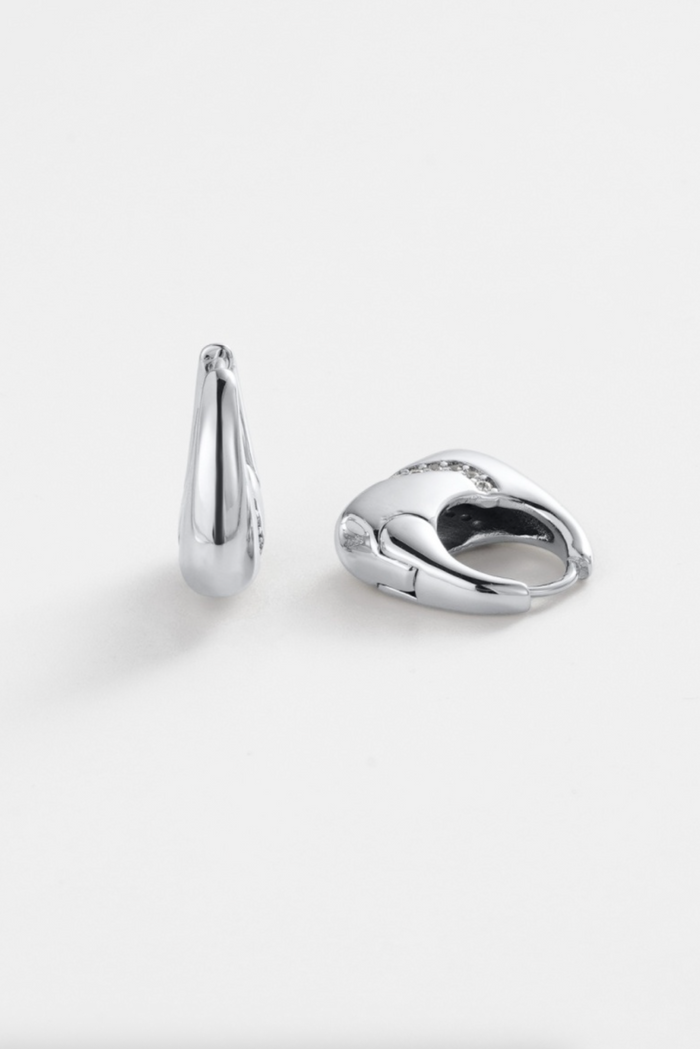 Zafino Demi Small Statement Hoop Earrings Silver | Women's Jewellery | Gretel Lane