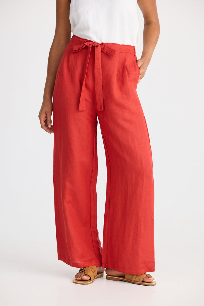 Dickens Pant (Cherry Linen Blend)