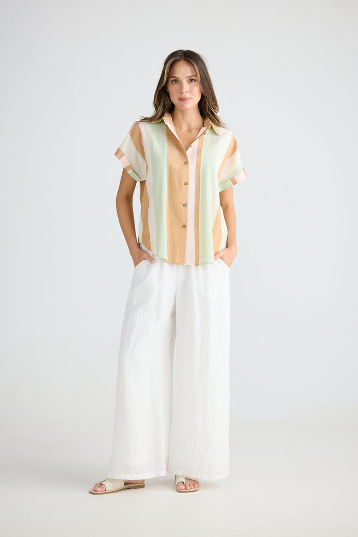 Dune Shirt (Melon Field Stripe)