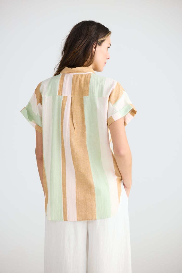 Dune Shirt (Melon Field Stripe)