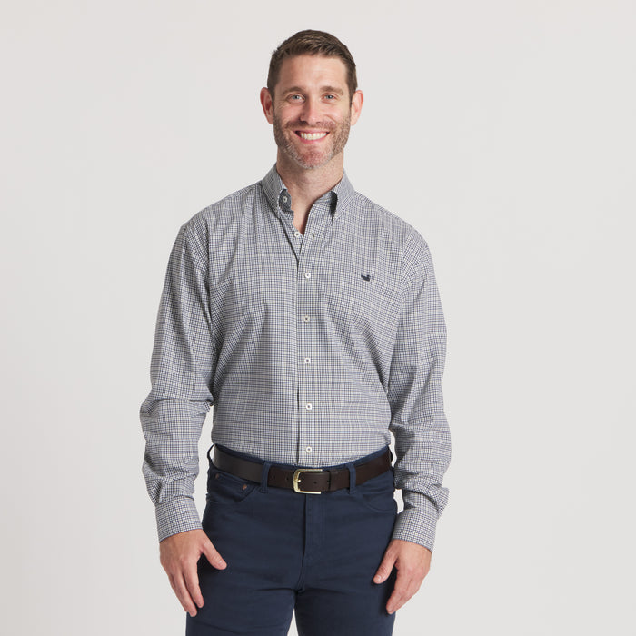 Navy & Dark Green Gingham / Extra Small