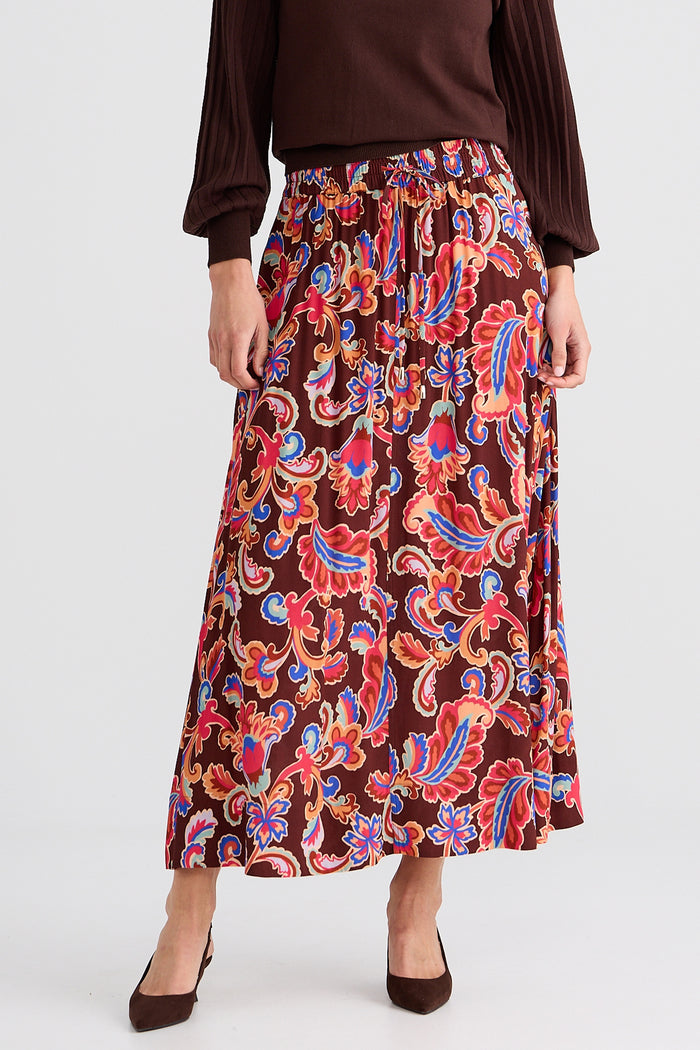 Brave + True Eliza Midi Skirt in Floral Rhapsody | Women's Clothing | Gretel Lane