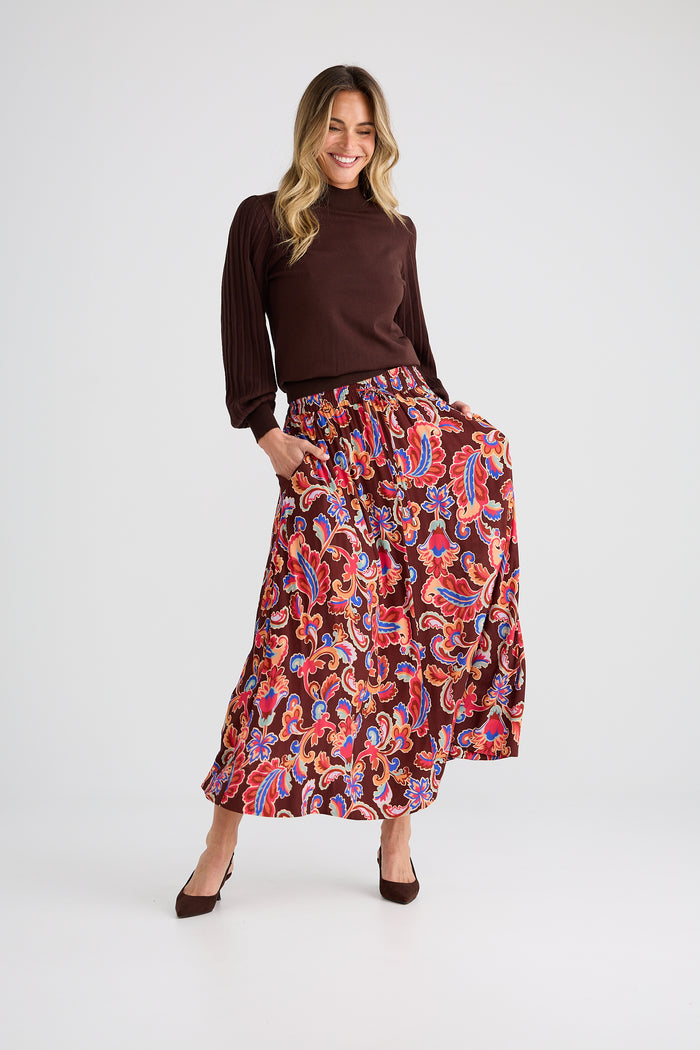 Brave + True Eliza Midi Skirt in Floral Rhapsody | Women's Clothing | Gretel Lane