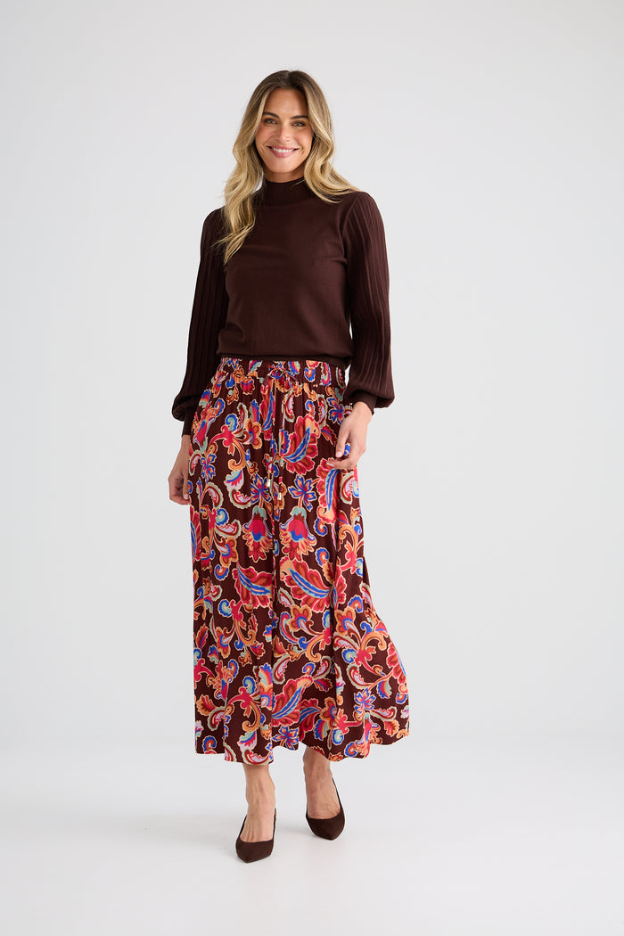 Brave + True Eliza Midi Skirt in Floral Rhapsody | Women's Clothing | Gretel Lane