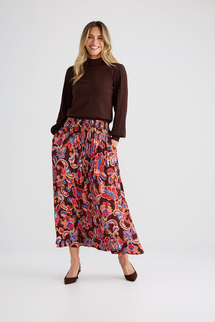 Brave + True Eliza Midi Skirt in Floral Rhapsody | Women's Clothing | Gretel Lane