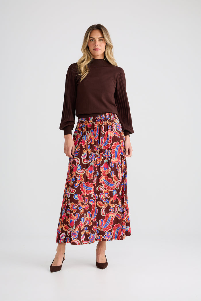 Brave + True Eliza Midi Skirt in Floral Rhapsody | Women's Clothing | Gretel Lane