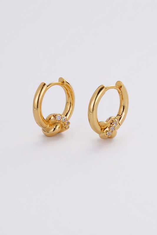 Zafino Women's Gold Knot Elle Hoop Earring | Gretel Lane