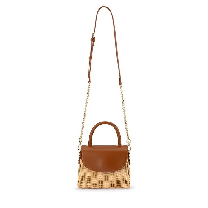 Elle Wicker Top Handle (Tan)