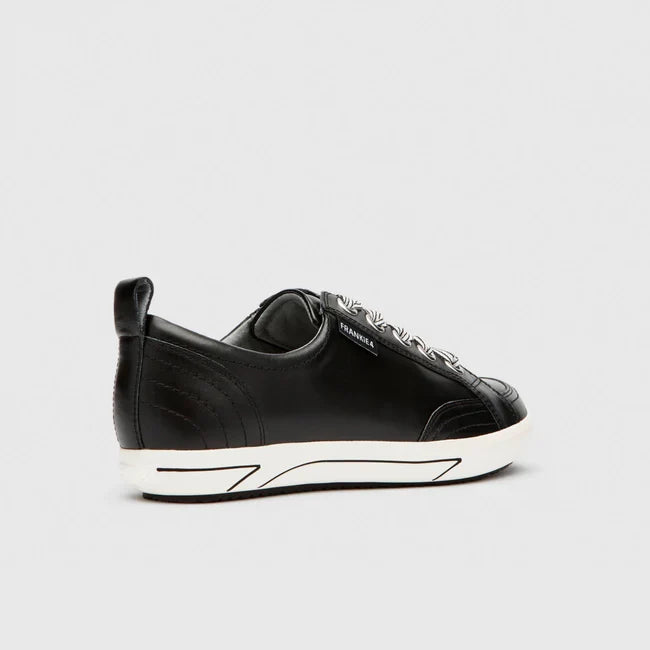FRANKiE4 Black lace-up leather sneakers walking shoes
