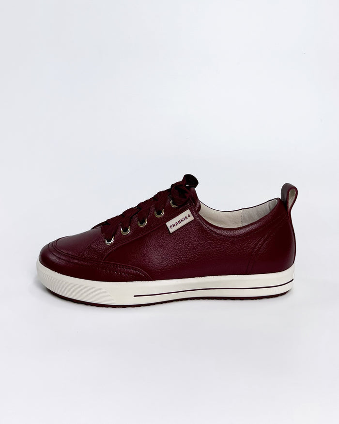 Dark Red Leather Women's Sneaker | Gretel Lane