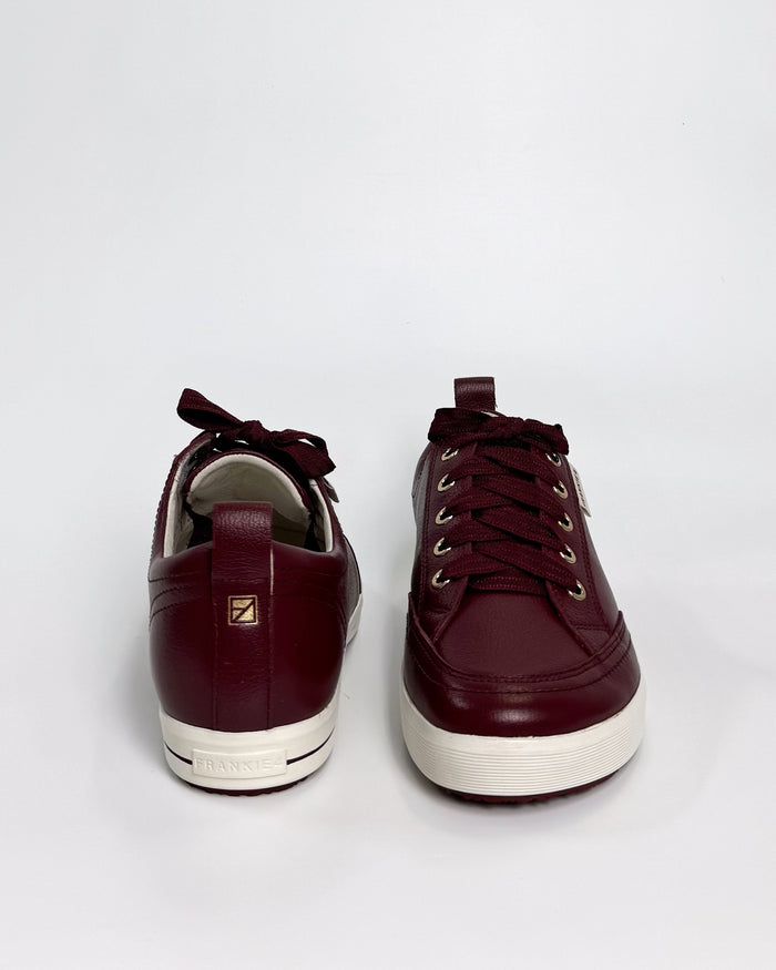 Dark Red Leather Women's Sneaker | Gretel Lane