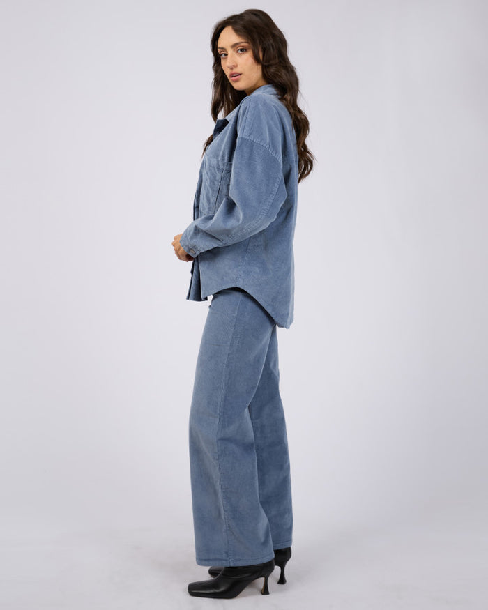 All About Eve Emma Cotton Corduroy Shacket - Light Blue