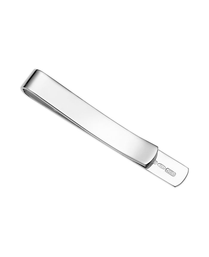 Men's Sleek Sterling Silver Tie Clip From Savile Row