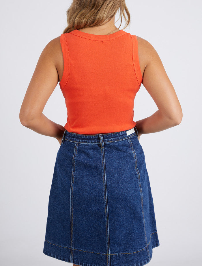 Foxwood Orange Women's Ribbed Tank Top | Australia
