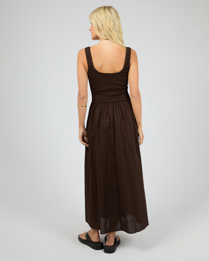 All About Eve Essential Ruched Maxi Dress Brown | Women's Clothing | Gretel Lane