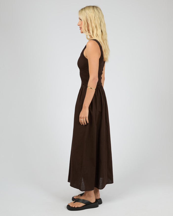 All About Eve Essential Ruched Maxi Dress Brown | Women's Clothing | Gretel Lane