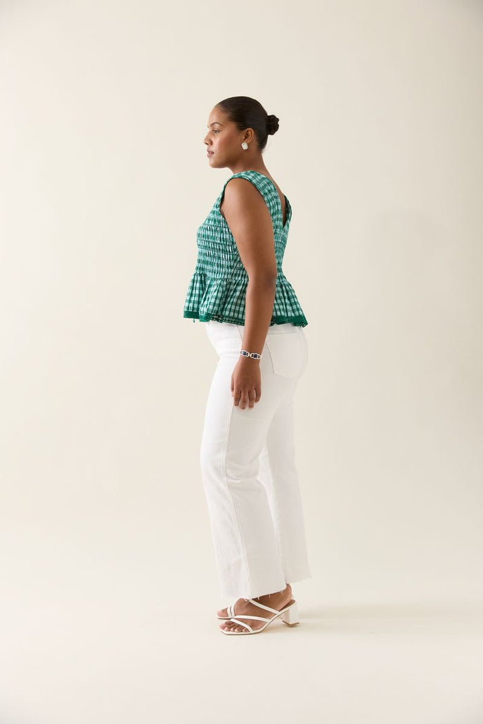 Esther Shirred Tank (Baltic)