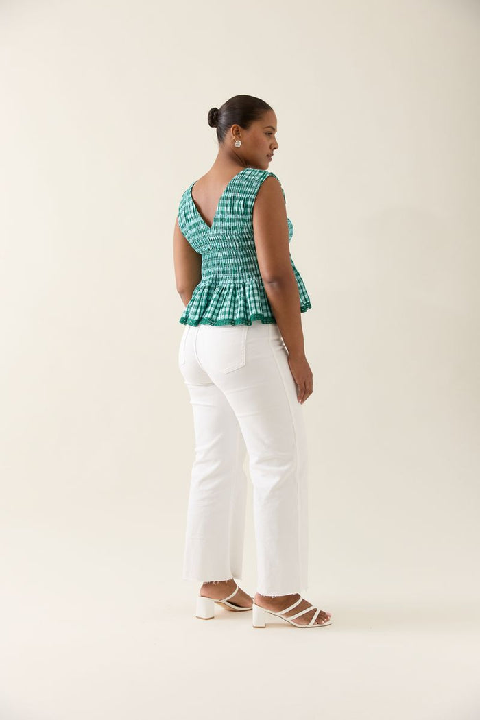 Esther Shirred Tank (Baltic)