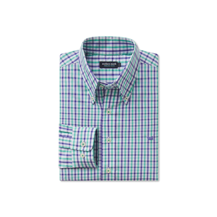 Purple and Green Gingham