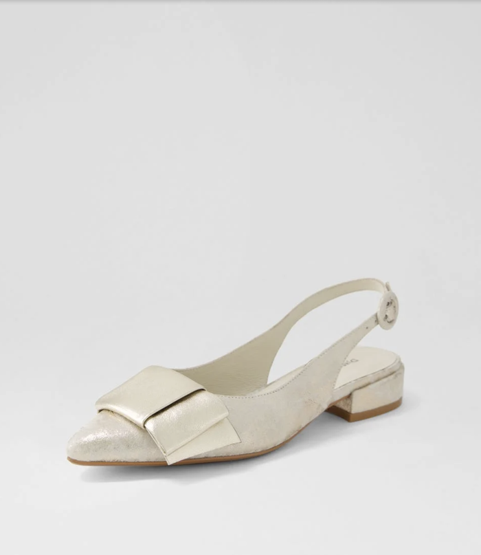 Pale Gold Women's Slingback Shoe | Gretel Lane