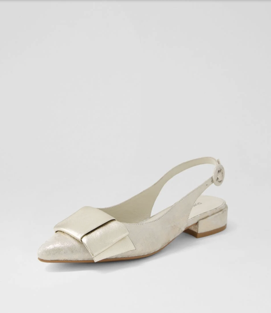 Pale Gold Women's Slingback Shoe | Gretel Lane