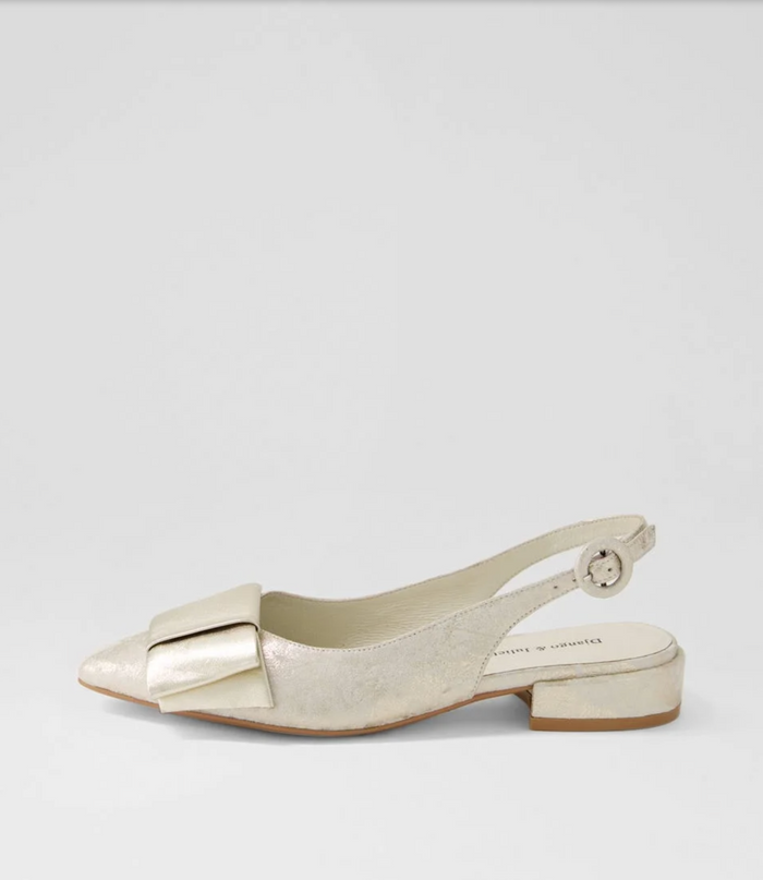 Pale Gold Women's Slingback Shoe | Gretel Lane