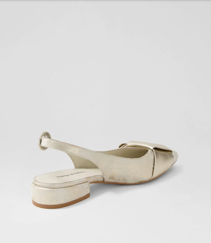 Pale Gold Women's Slingback Shoe | Gretel Lane