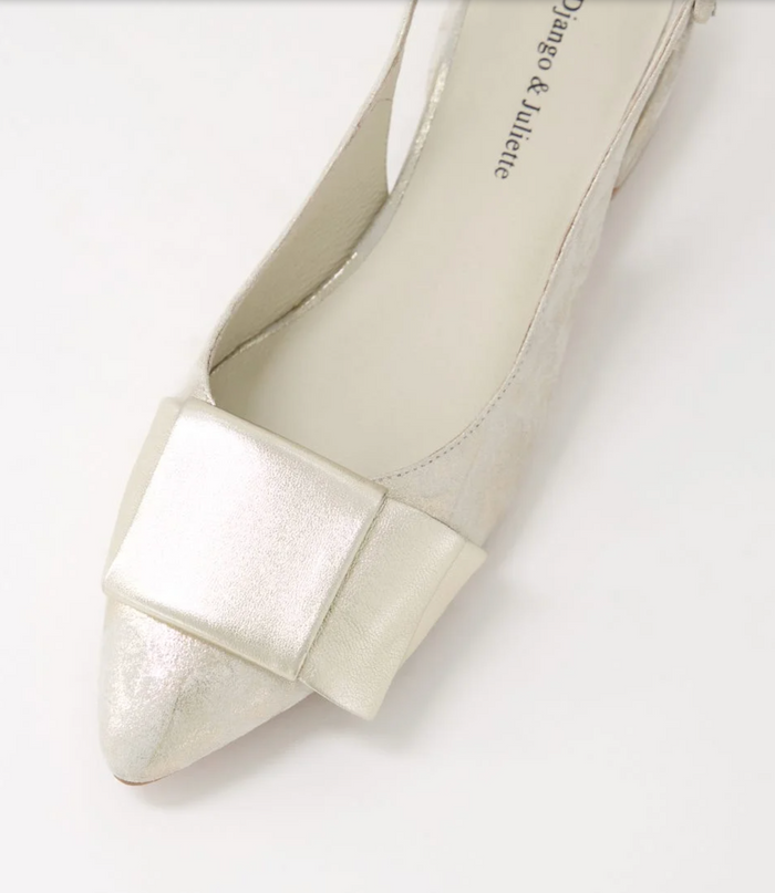 Pale Gold Women's Slingback Shoe | Gretel Lane