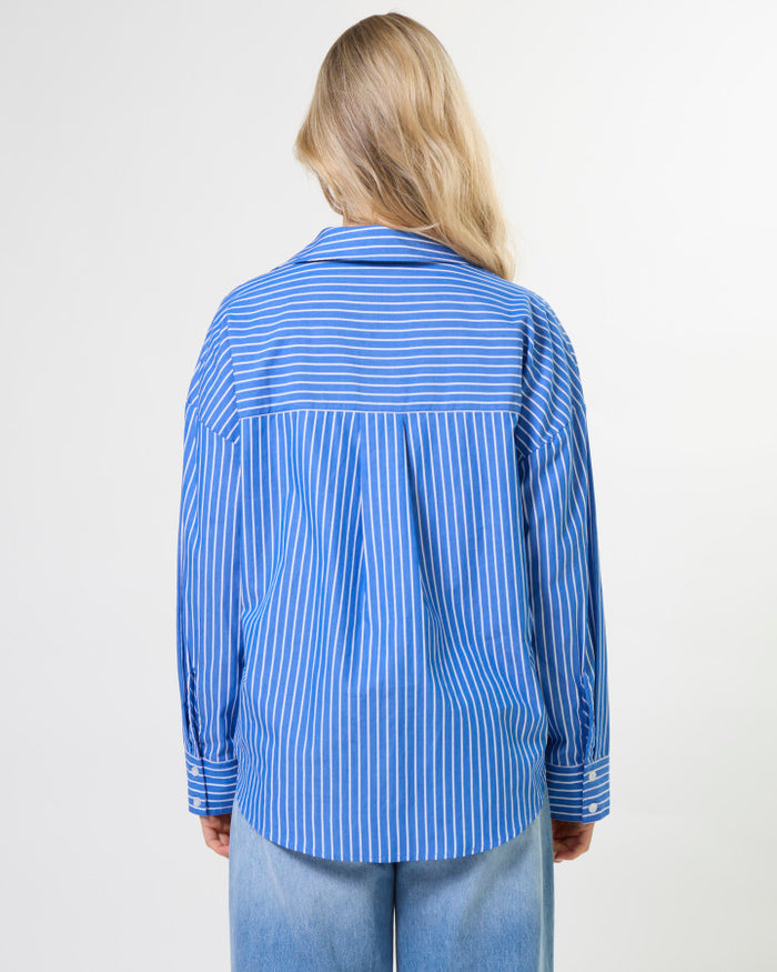 Stella + Gemma Everyday Cotton Button Through Shirt in Skyline Stripe | Women's Clothing | Gretel Lane