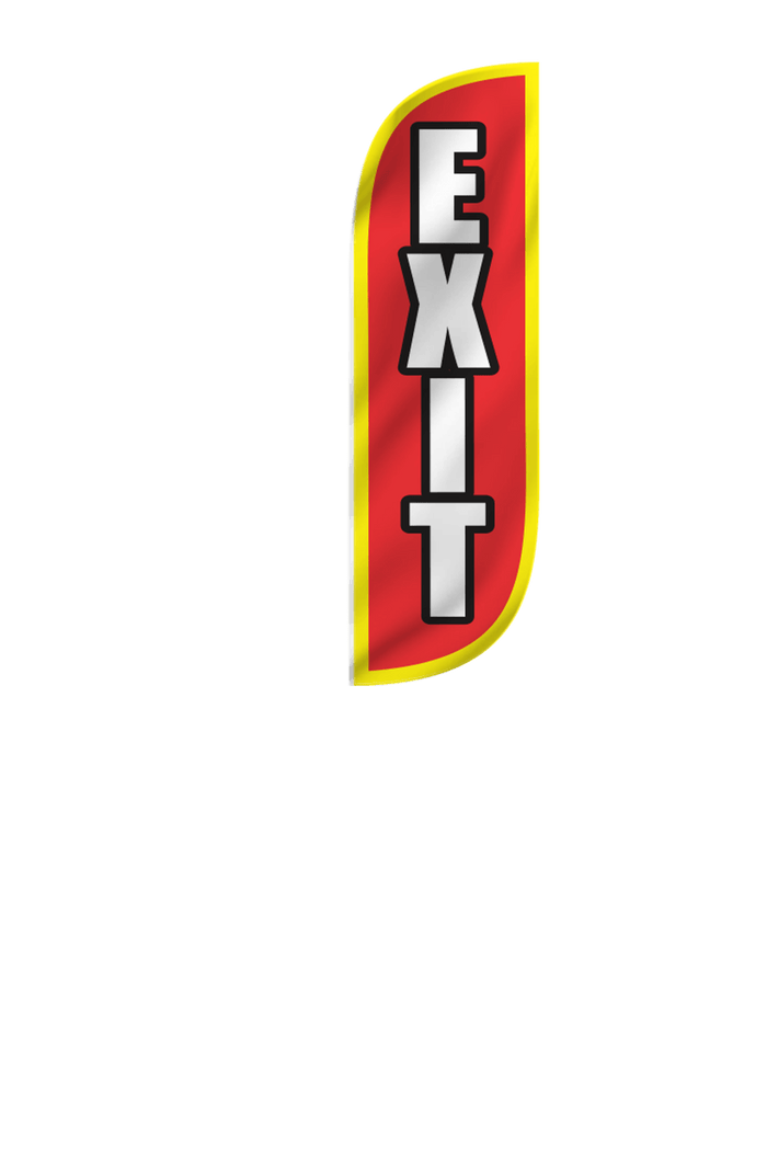Exit Feather Flag