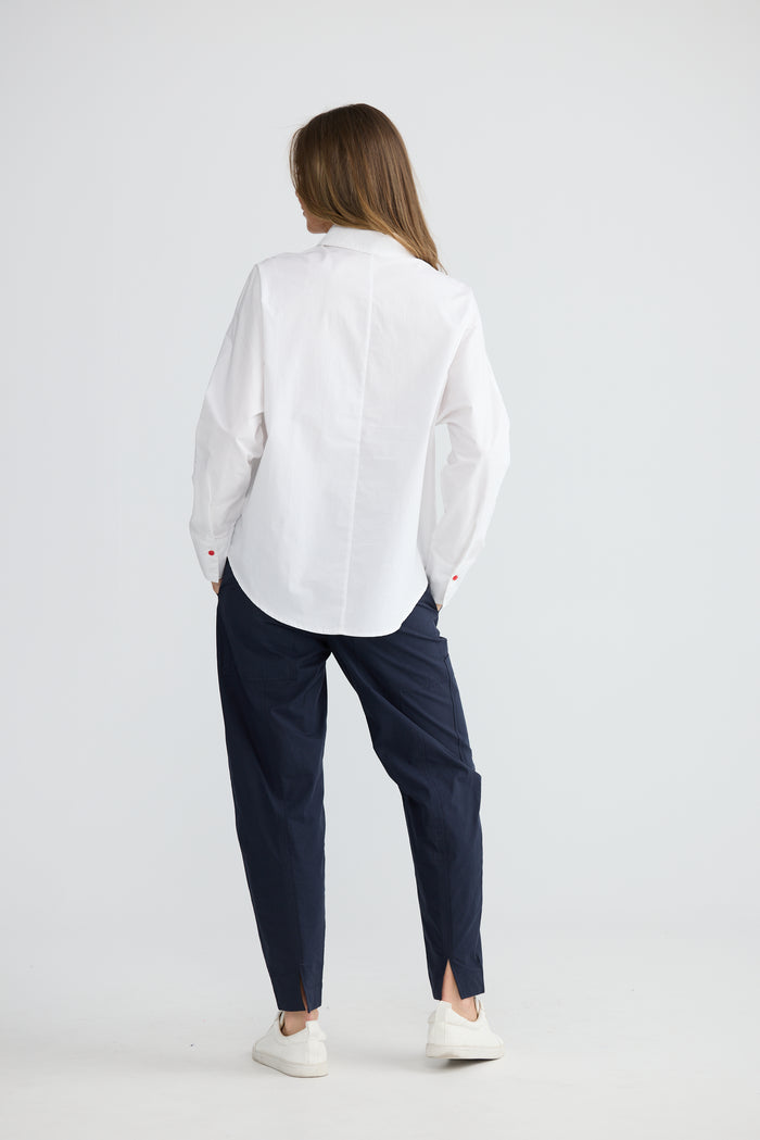 Fae Cotton Button Through Shirt in White