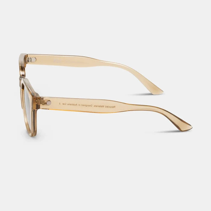 ROC Fallout Women's Square Sunglasses Beige | Women's Eyewear | Gretel Lane
