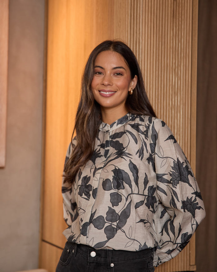 Stella + Gemma Faye Button Through Blouse in Moonlit Stem | Women's Clothing | Gretel Lane