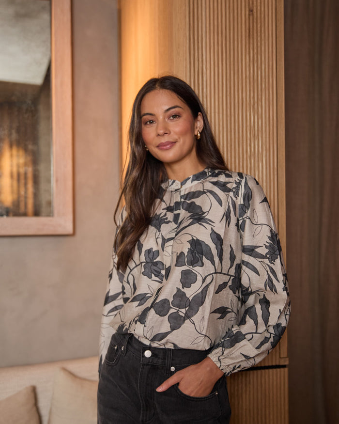 Stella + Gemma Faye Button Through Blouse in Moonlit Stem | Women's Clothing | Gretel Lane