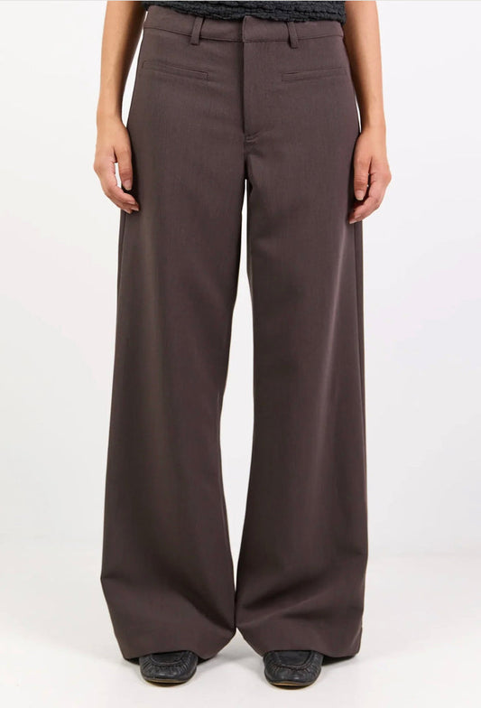 Stories Be Told Fierce Low Rise Stretch Wide Leg Pants Chocolate | Women's Pants | Gretel Lane