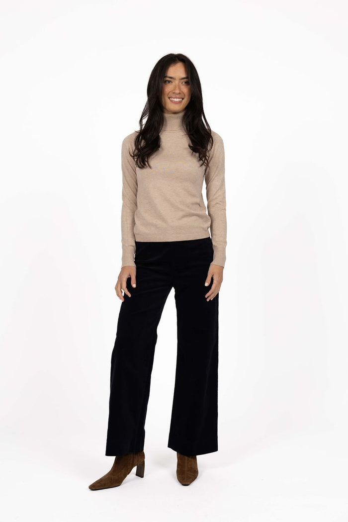 Humidity Women's Navy Fleetwood Cord Pant | Gretel Lane