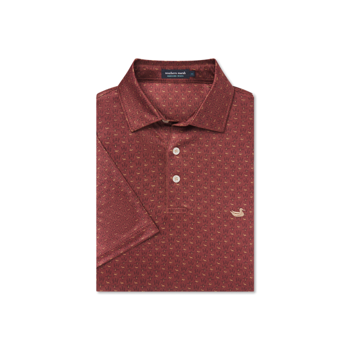 Burnt Red & Tan Microprint