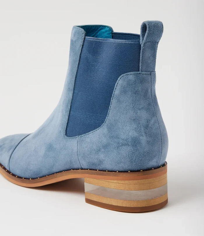 Forda (Denim-Denim Metallic Suede)