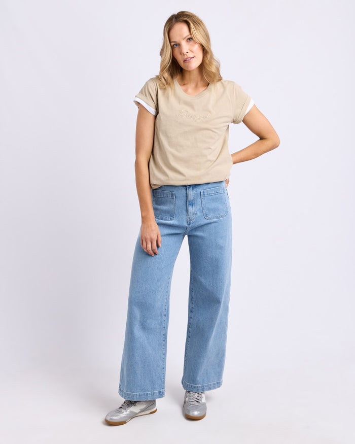 Foxwood Signature Tee Oxford Oat | Women's Clothing | Gretel Lane