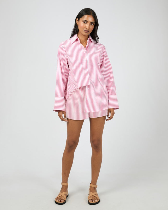 Franca Stripe Shirt with pink and white stripes