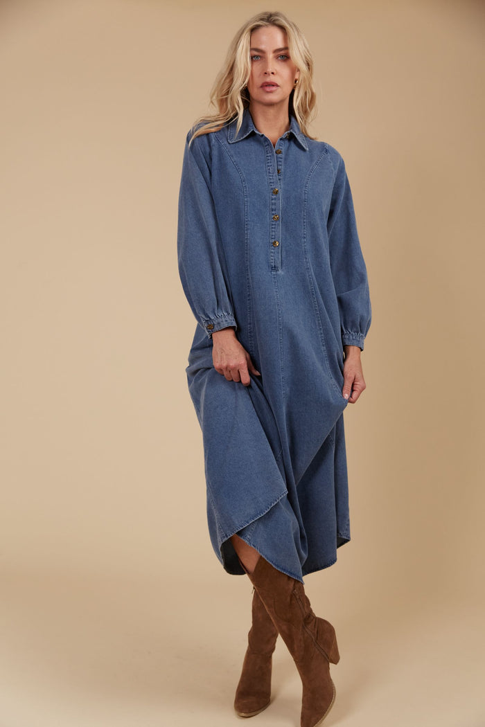 Freya Dress (Denim)