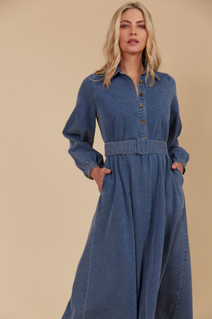 Freya Dress (Denim)