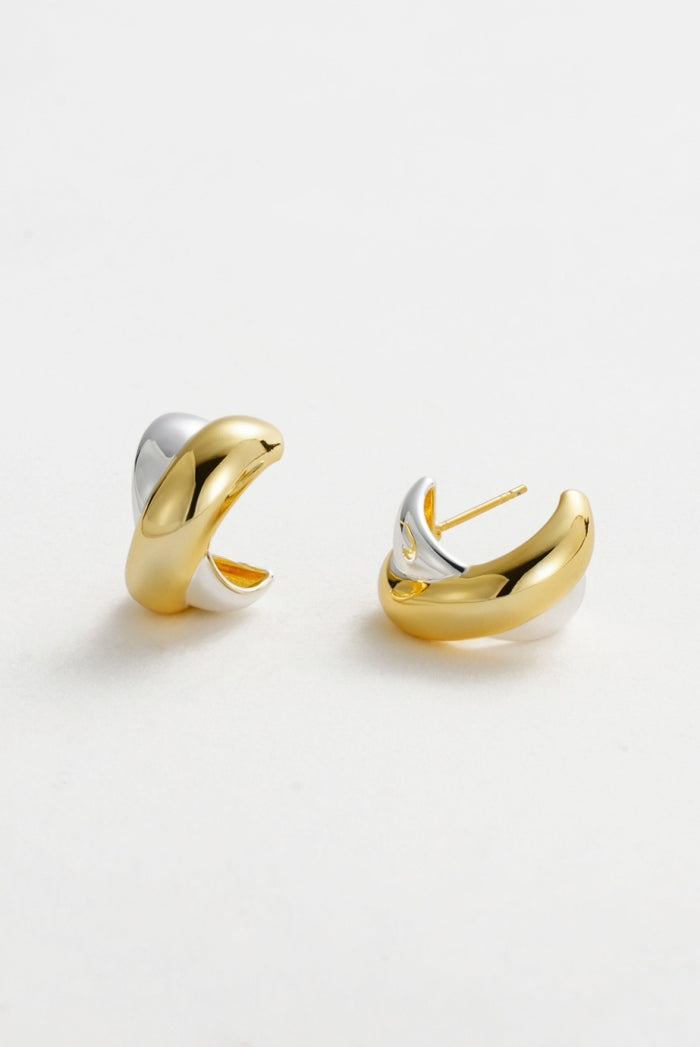 Zafino Women's Gold/Silver Freya Two Tone Hoop | Gretel Lane