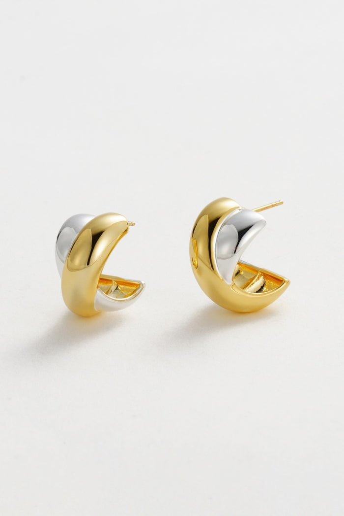 Zafino Women's Gold/Silver Freya Two Tone Hoop | Gretel Lane
