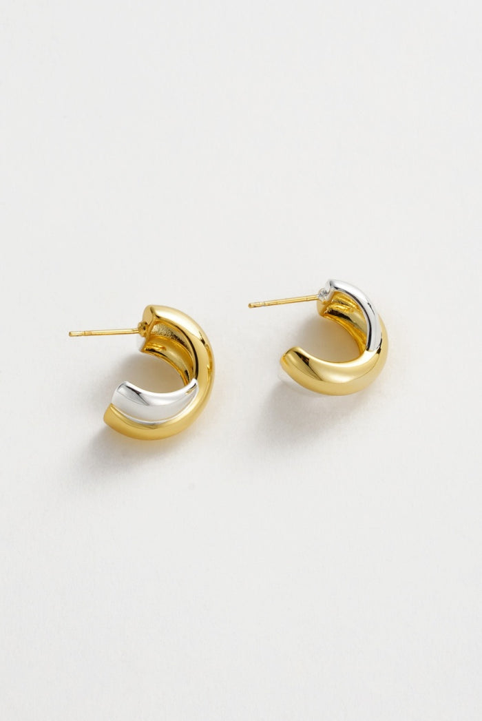 Zafino Women's Gold/Silver Freya Two Tone Hoop | Gretel Lane