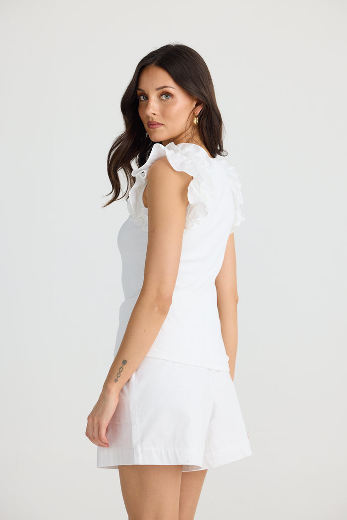 Frills Tank (White)